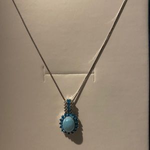 Sterling silver Topaz & Turquoise necklace